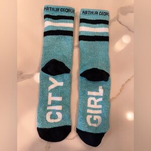 Arthur George Teal and Black 'City Girl' Socks